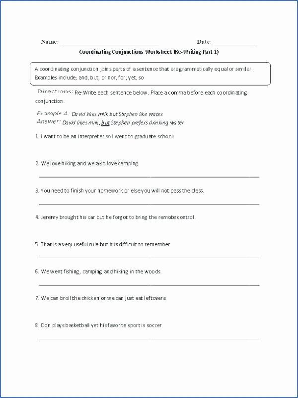 Conjunctions Worksheet 5th Grade Esl Homework Worksheets Text Message Worksheets Esl Homework