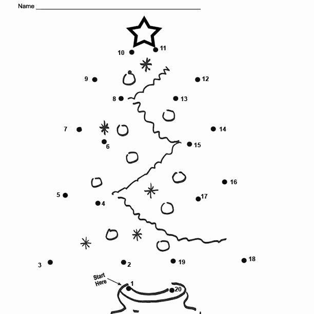 Connect the Dots Christmas Worksheets An Easy Free Printable Snowman Dot to Dot for Christmas