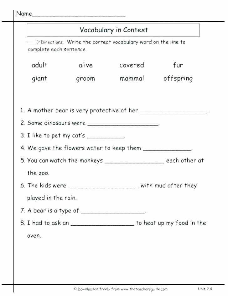 Context Clues 5th Grade Worksheets Context Clues Worksheets for Grade 5 Multiple Choice
