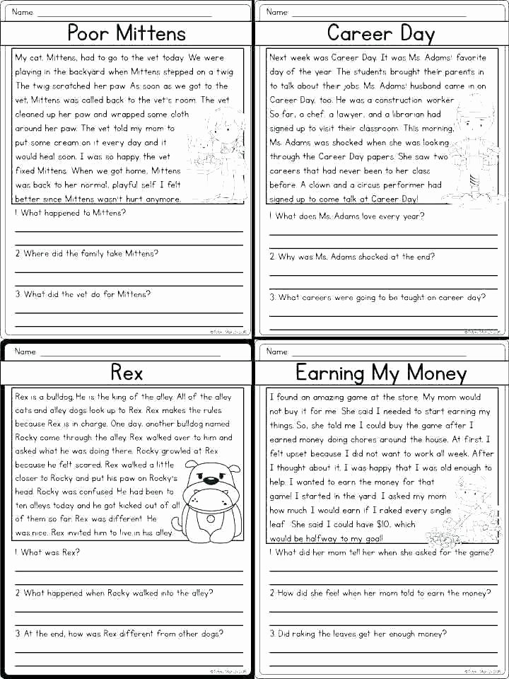 Context Clues Worksheets Second Grade Reading In Context Worksheets
