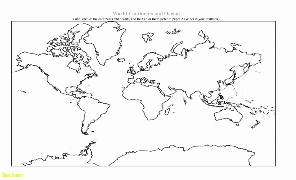 Continents and Oceans Blank Worksheet Blank Map Continents and Oceans New World Map with