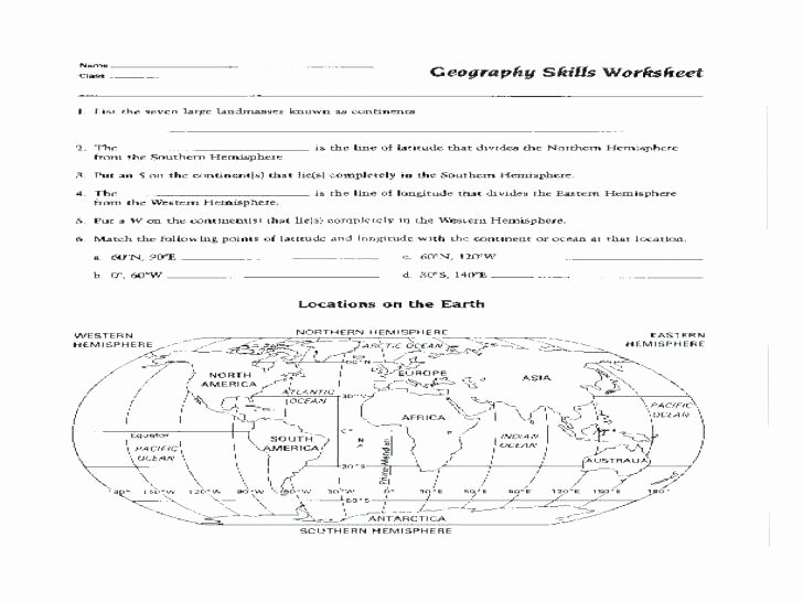 Continents and Oceans Worksheet Printable 1st Grade Geography Worksheets World History Printable
