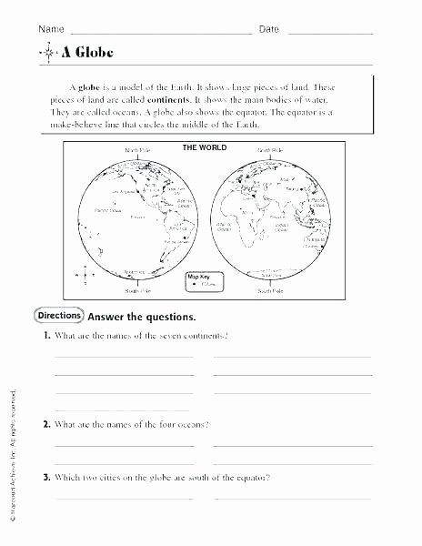 Continents and Oceans Worksheet Printable Continents Worksheet 2 Free Worksheets for Grade Science