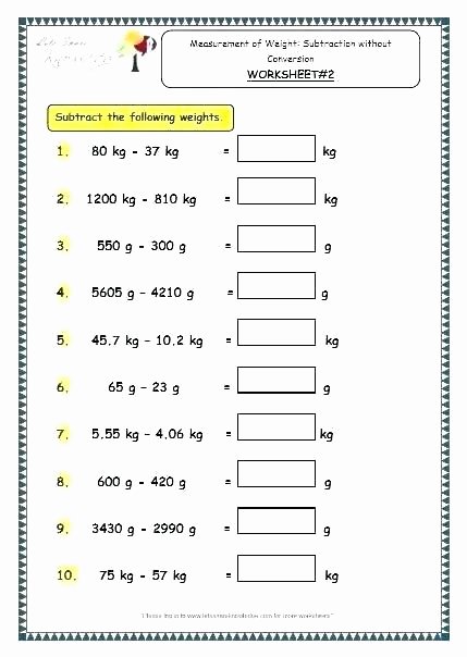 Conversion Worksheets 5th Grade 5th Grade Measurement Worksheets