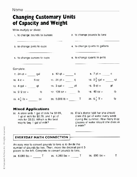 Conversion Worksheets 5th Grade Measurement Grade 5 Converting Word Problems Worksheets 5th