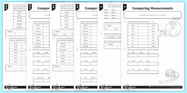 Conversion Worksheets 5th Grade Paring Lengths Differentiated Worksheets Mass Worksheets