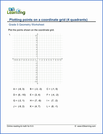 Coordinate Grid Pictures 5th Grade Grade 5 Geometry Worksheets Free &amp; Printable
