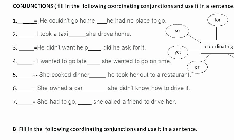 Correlative Conjunctions Worksheet 5th Grade Conjunctions Worksheets for Grade 5