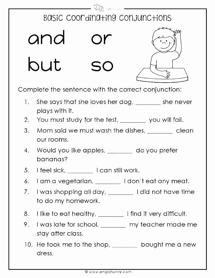 Correlative Conjunctions Worksheet 5th Grade Sentence Bining Practice Worksheets