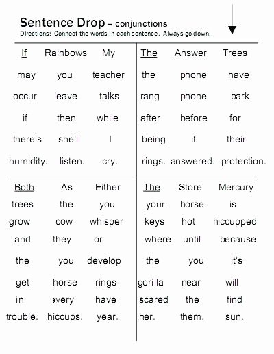 Correlative Conjunctions Worksheets with Answers Conjunctions Worksheets Grade 6 Conjunction Worksheet