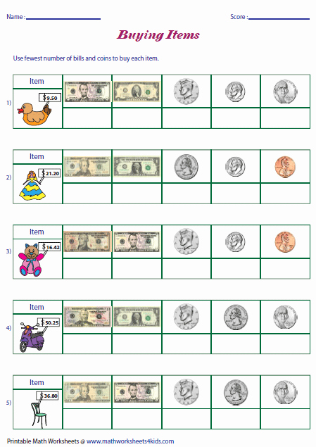 Counting Bills and Coins Worksheets Counting Coins and Bills Worksheets 3rd Grade Le Bon Coin