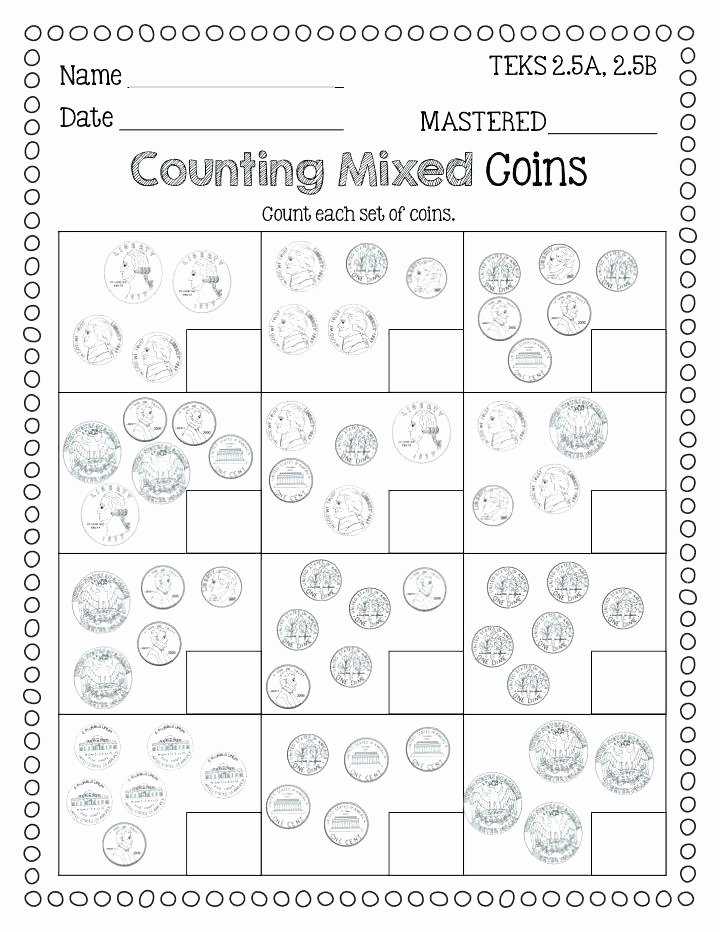Counting Bills and Coins Worksheets Identifying Coins Worksheets Pdf Adding and Subtracting