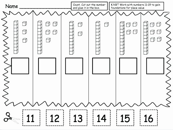 Counting Blocks Worksheets Place Value Cut Paste Differentiated Practice Count Base Ten