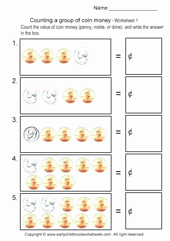 Counting Coins Worksheets First Grade Counting Change Worksheets