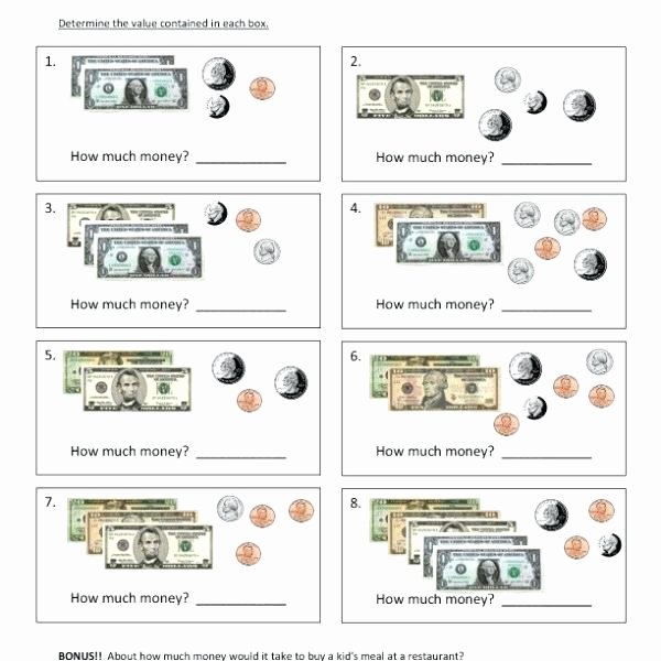 Counting Coins Worksheets First Grade First Grade Counting Money Worksheet E Page Worksheets