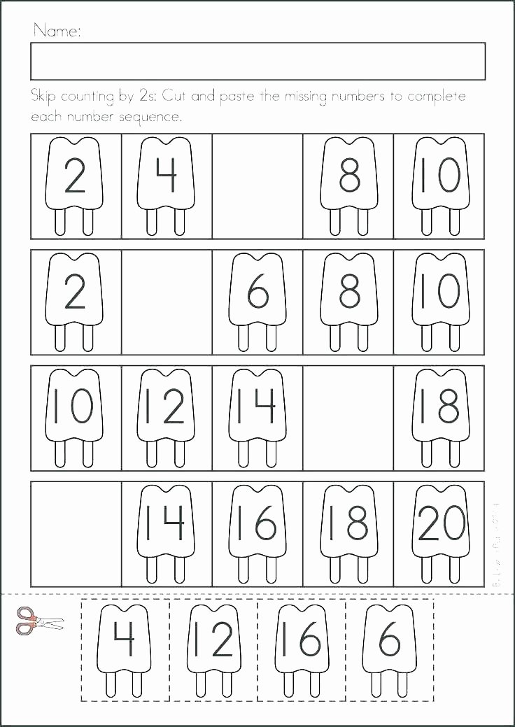 Counting Cut and Paste Worksheets Counting to 20 Worksheets