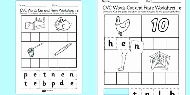 Counting Cut and Paste Worksheets Cut and Paste Math Worksheets for Kindergarten Free
