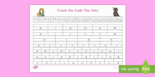 Crack the Code Worksheets New the Vets Aistear Crack the Code Worksheet