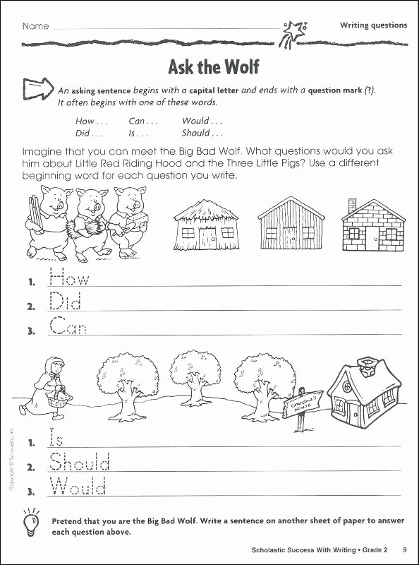 Creative Writing Worksheets for Adults Second Grade Writing Worksheets