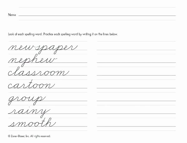 Cursive Writing Sheets Pdf Handwriting Worksheets Pdf