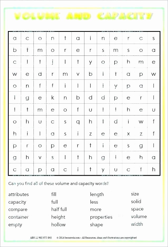 Customary Capacity Worksheets Latitude and Longitude Worksheets Grade to Her with