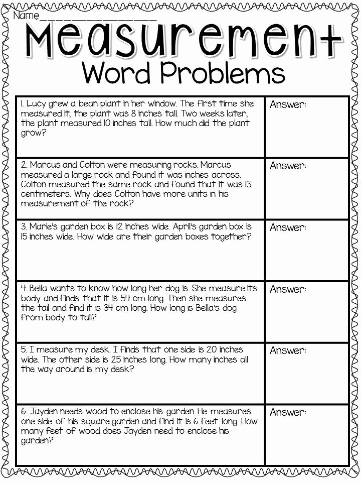 Customary Capacity Worksheets Measurement Activities for 2nd Grade