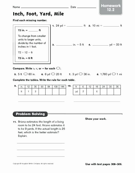 Customary Conversions Worksheet Inches Feet Yards Worksheet Grade and Gr 2 Inches and Feet