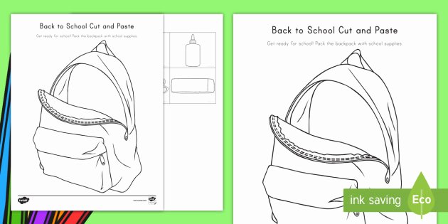 Cut and Paste Worksheets New Back to School Cut and Paste Worksheet Worksheet Usa