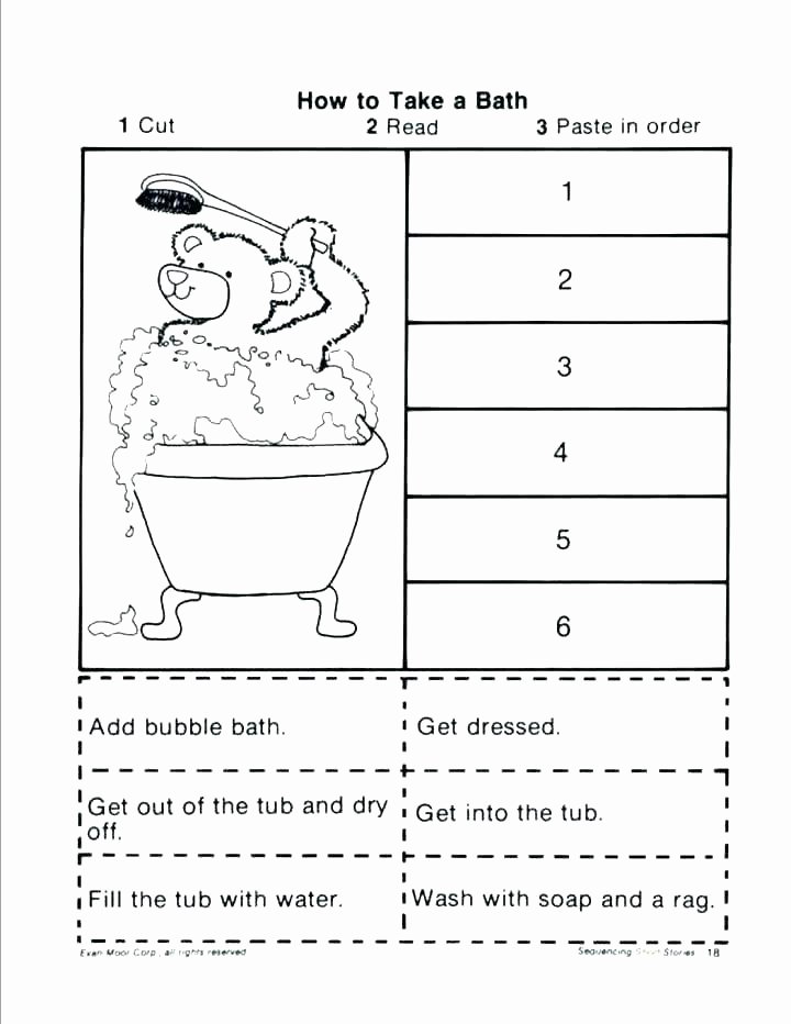 Cut and Paste Worksheets Unique Sequence events Worksheets Sequencing Grade 5 Free Cut