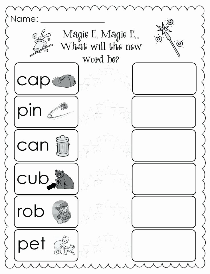 Cvc Cut and Paste Worksheets Worksheets Inspirational Word Family Make Cvc Words for