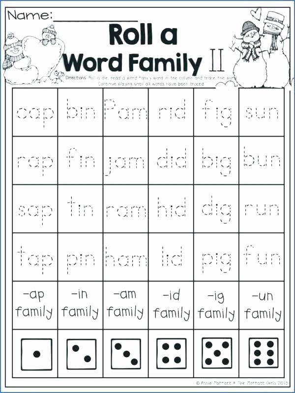 Cvc Worksheet Kindergarten Kindergarten Reading Passages Elegant Cvc Word Family Printables