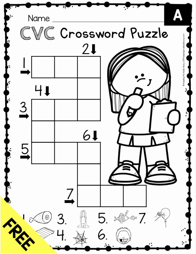 Cvc Worksheets Kindergarten Free Phonics Unit 4 Cvc Words Word Families Freebie Education Am