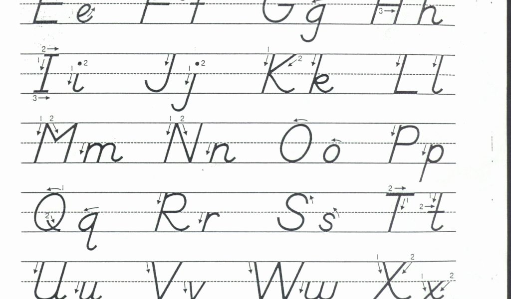 D Nealian Alphabet Worksheets D Nealian Handwriting Alphabet Worksheet