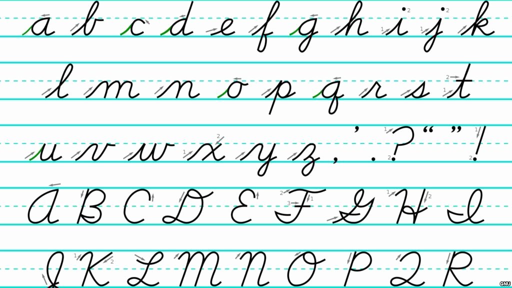 D Nealian Cursive Worksheets Cursive Letters A Z Uppercase and Lowercase English