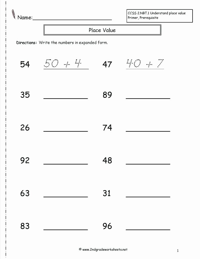 Decimal Expanded form Worksheet 3 Expanded form Grade Mon Core Math Worksheets Expanded