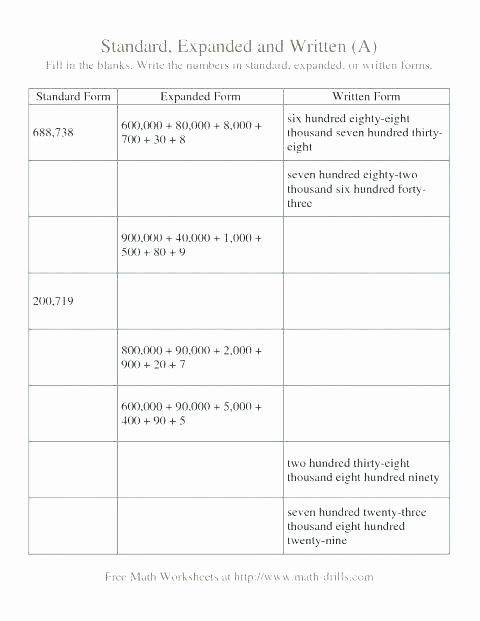 Decimal Expanded form Worksheet Math Worksheets Expanded form – Sunriseengineers