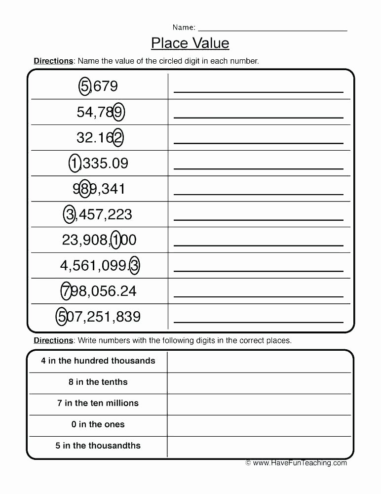 Decimals Expanded form Worksheet Expanded form First Grade Worksheets the Best Image Free