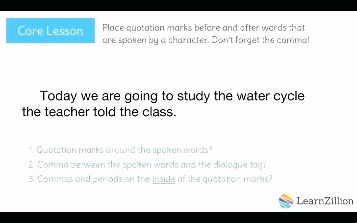 Dialogue Worksheets 4th Grade 4th Grade Dialogue Worksheets Add the Quotation Marks