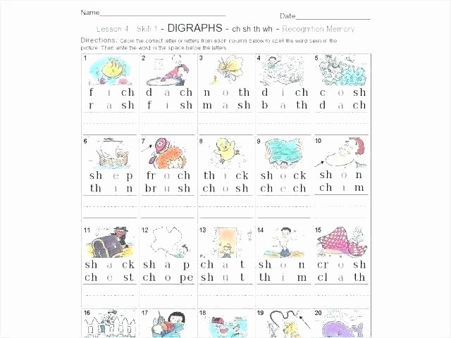 Digraph Worksheets for First Grade Phonics Worksheets First Grade Free Pin by Lesson Ideas 4