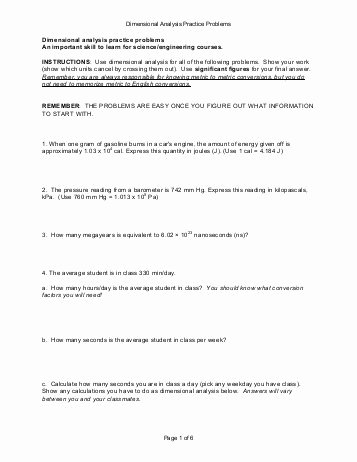 Dimensional Analysis Worksheet Answers Chemistry Two Dimensional Motion and Vectors Worksheet Answers Two