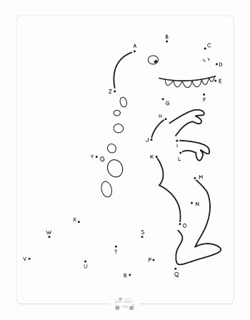 Dinosaur Worksheets for Preschoolers Unique Alphabet Dot to Dot – Saratonin