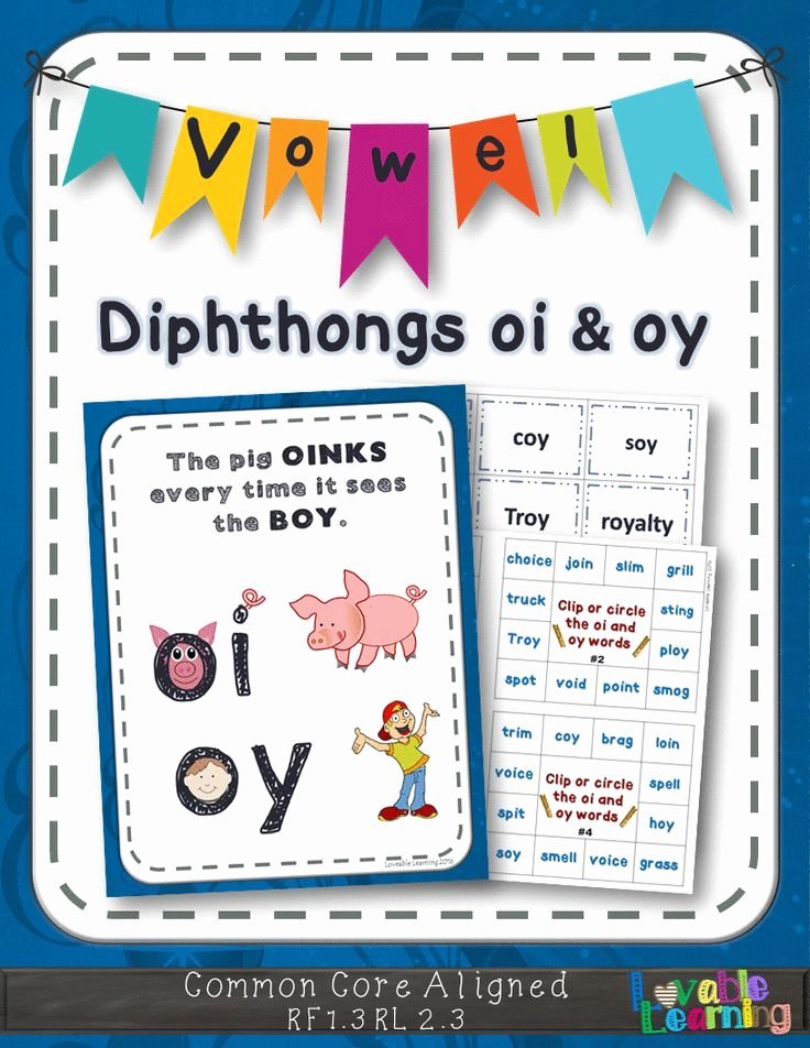 Diphthong Oi Oy Worksheets Oi &amp; Oy Vowel Diphthongs All Things Educational