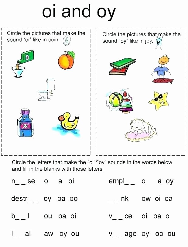 Diphthong Oi Oy Worksheets Oi Oy Worksheets 2nd Grade