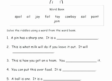 Diphthongs Oi Oy Best Of Diphthongs Oi Oy Worksheets