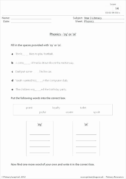 Diphthongs Oi Oy Lovely Worksheets Diphthongs Oi Free Oy sound