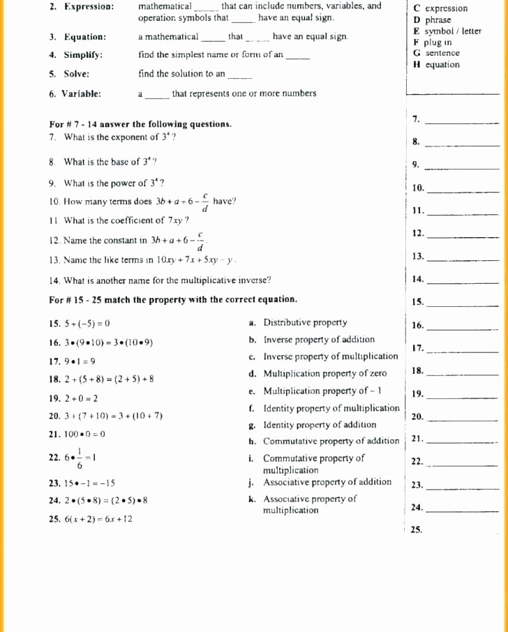 Distributive Property Worksheets 9th Grade Grade Distributive Property Worksheets Addition and Math