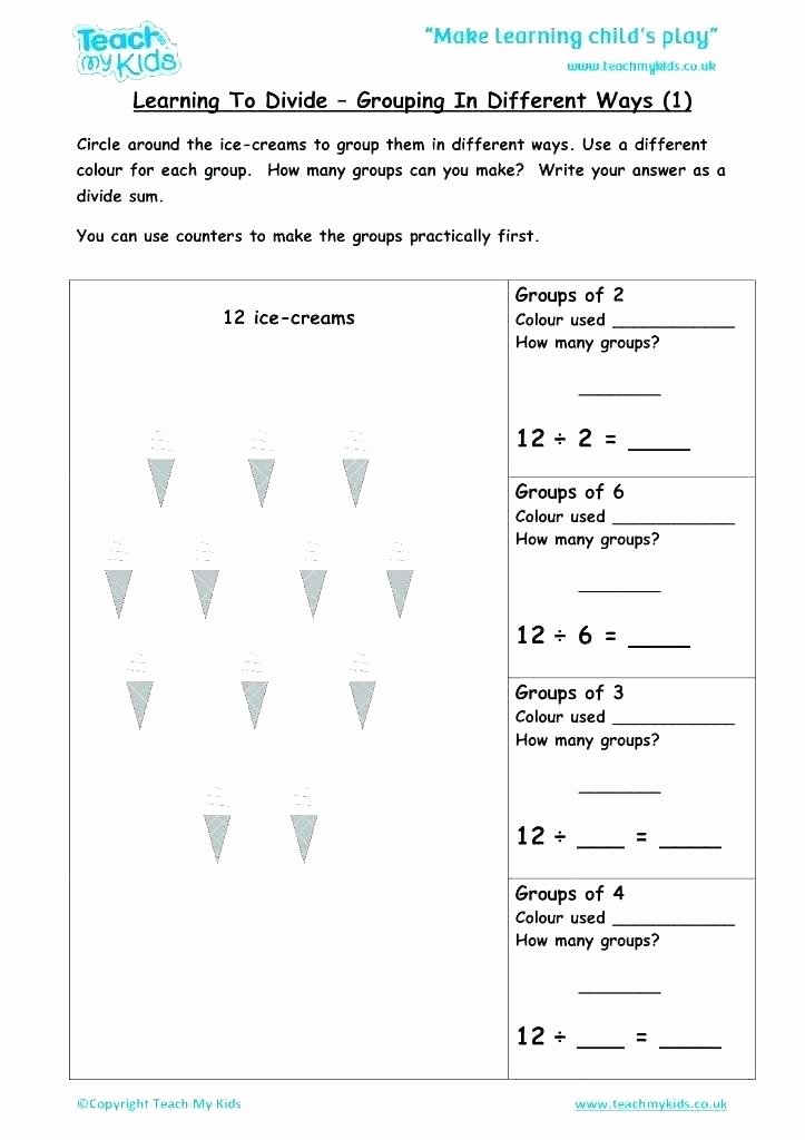Division Grouping Worksheets Image 0 Printable Worksheets Character Education for