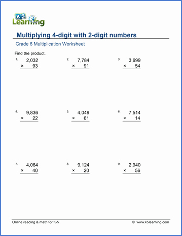 Division Worksheets for Grade 2 Grade 6 Math Worksheet Multiplication &amp; Division