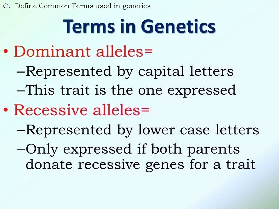 Dominant and Recessive Traits Worksheet Elegant Definition Of Recessive In Genetics – Glenforestfo
