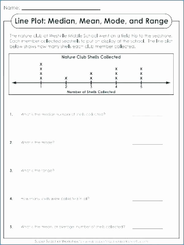 Dot Plot Worksheets 6th Grade Line Plot Worksheets Second Grade